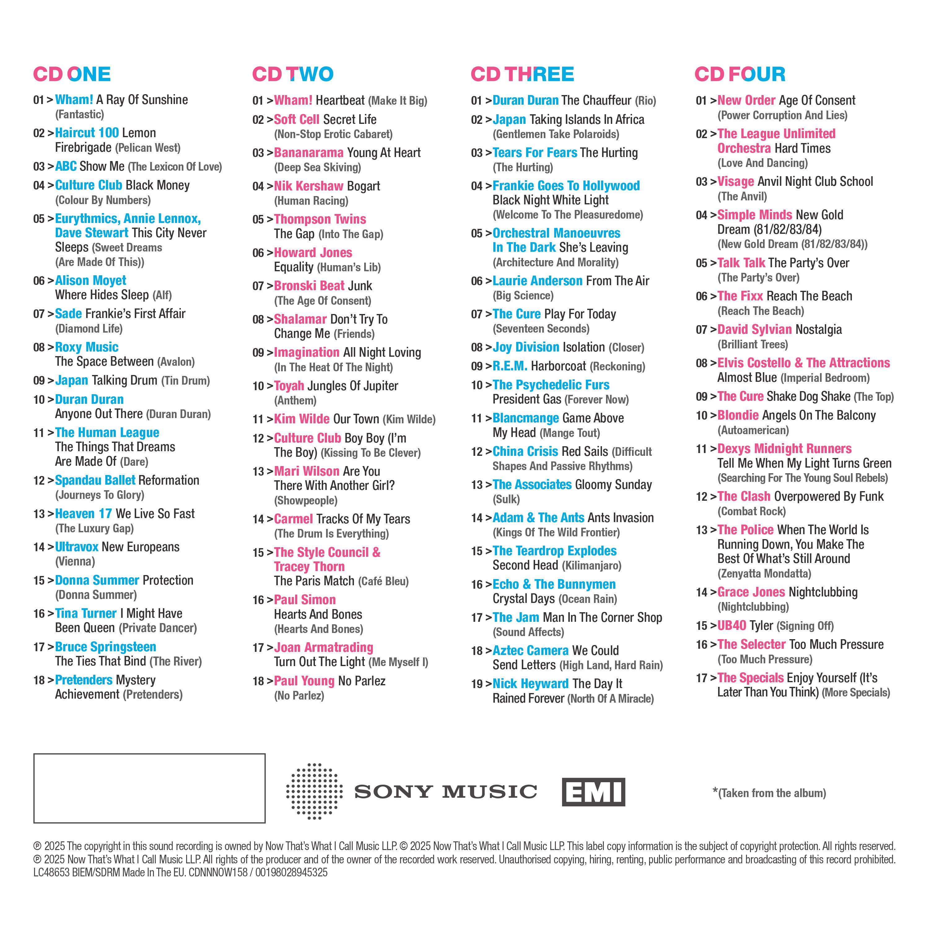 Various Artists - NOW That's What I Call An Era: The Albums - 1980-1984 (Special Edition 4CD)