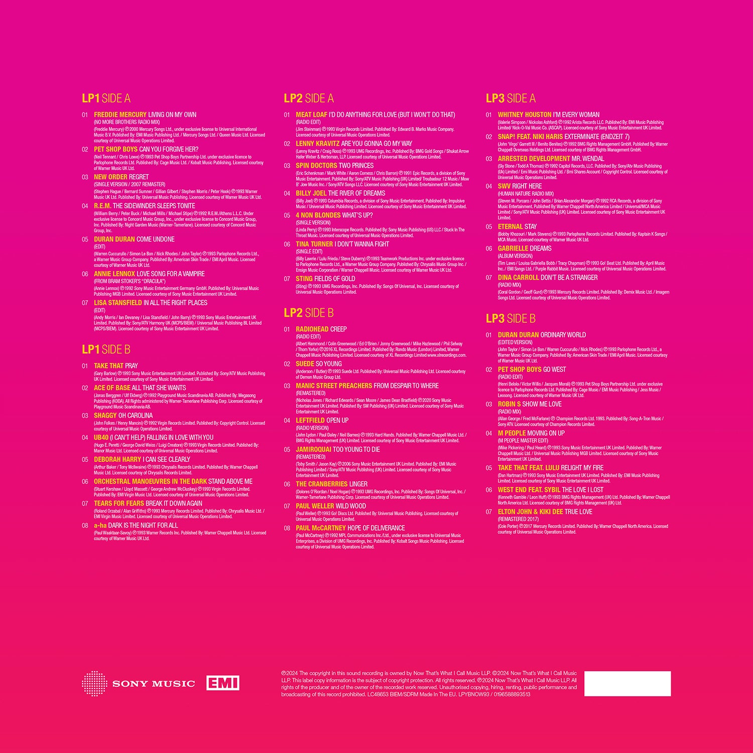 Various Artists - NOW – Yearbook 1993 (3LP)