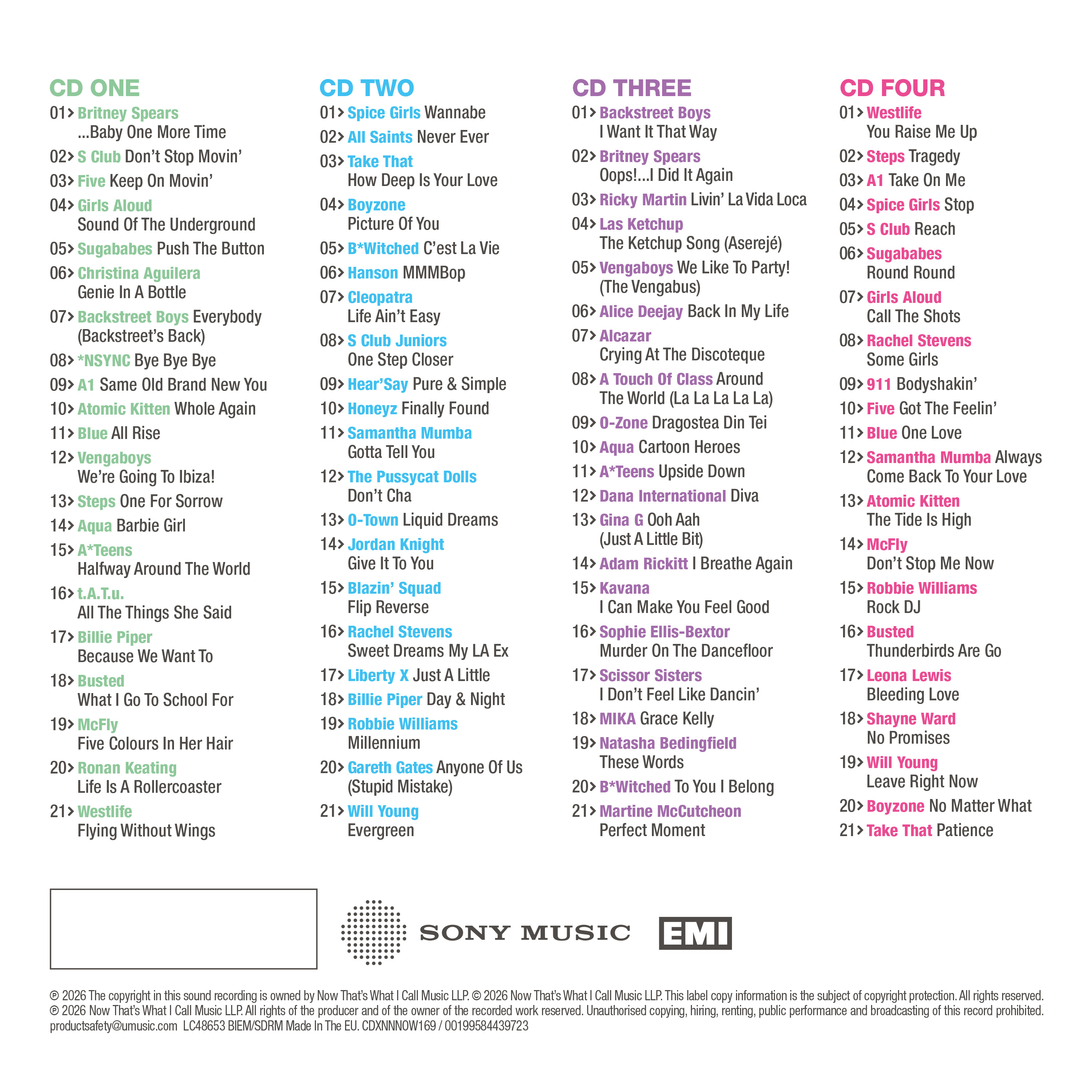 Various Artists - NOW That's What I Call An Era - ONE MORE TIME: 1996-2007 (4CD Special)