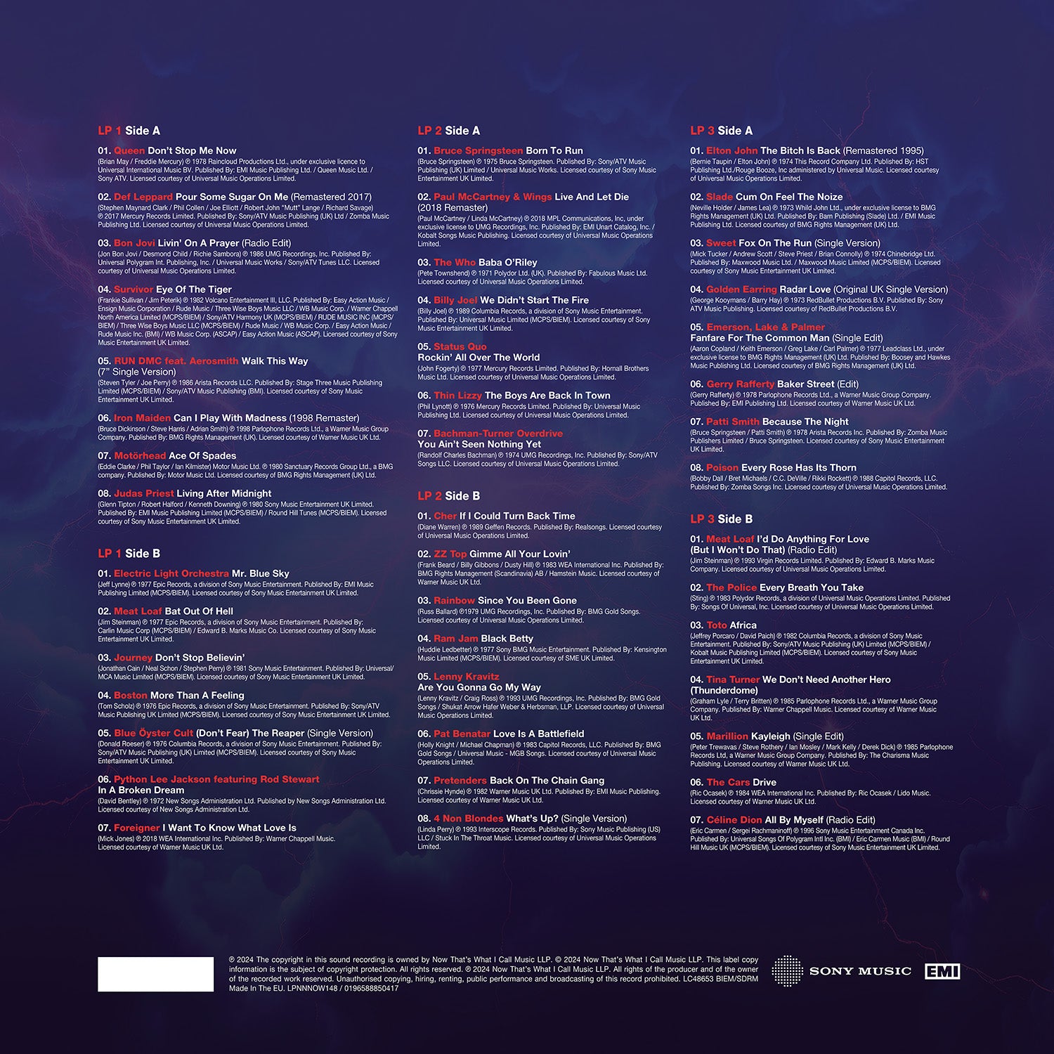 Various Artists - NOW That's What I Call Rock Anthems (3LP)