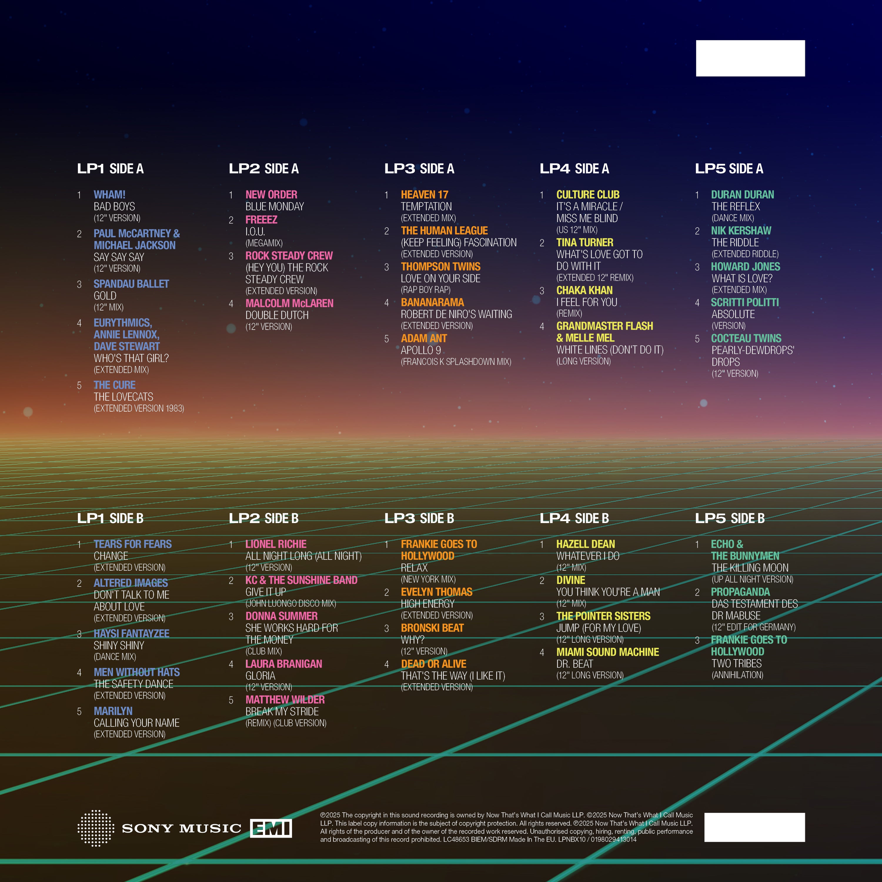 Various Artists - NOW Presents… 12” 80s: Volume Two: 1983 – 1984 (5LP)