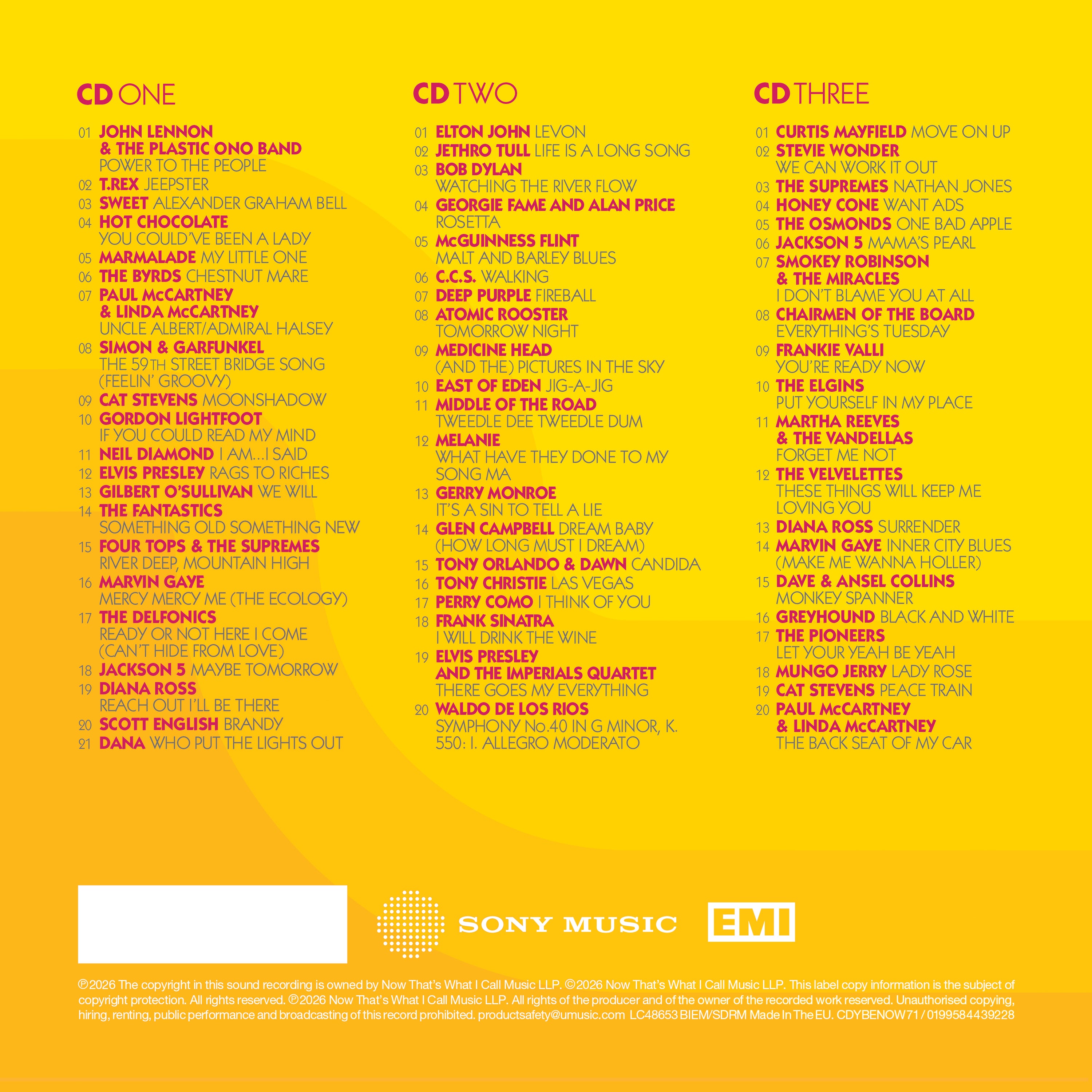 Various Artists - NOW – Yearbook Extra 1971 (3CD)