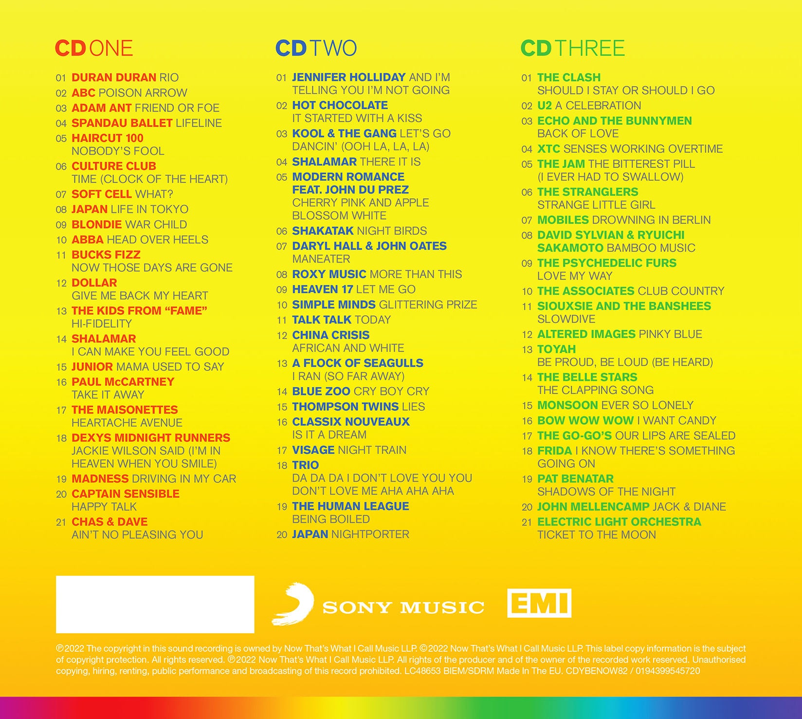 Various Artists - NOW – Yearbook Extra 1982 (3CD).