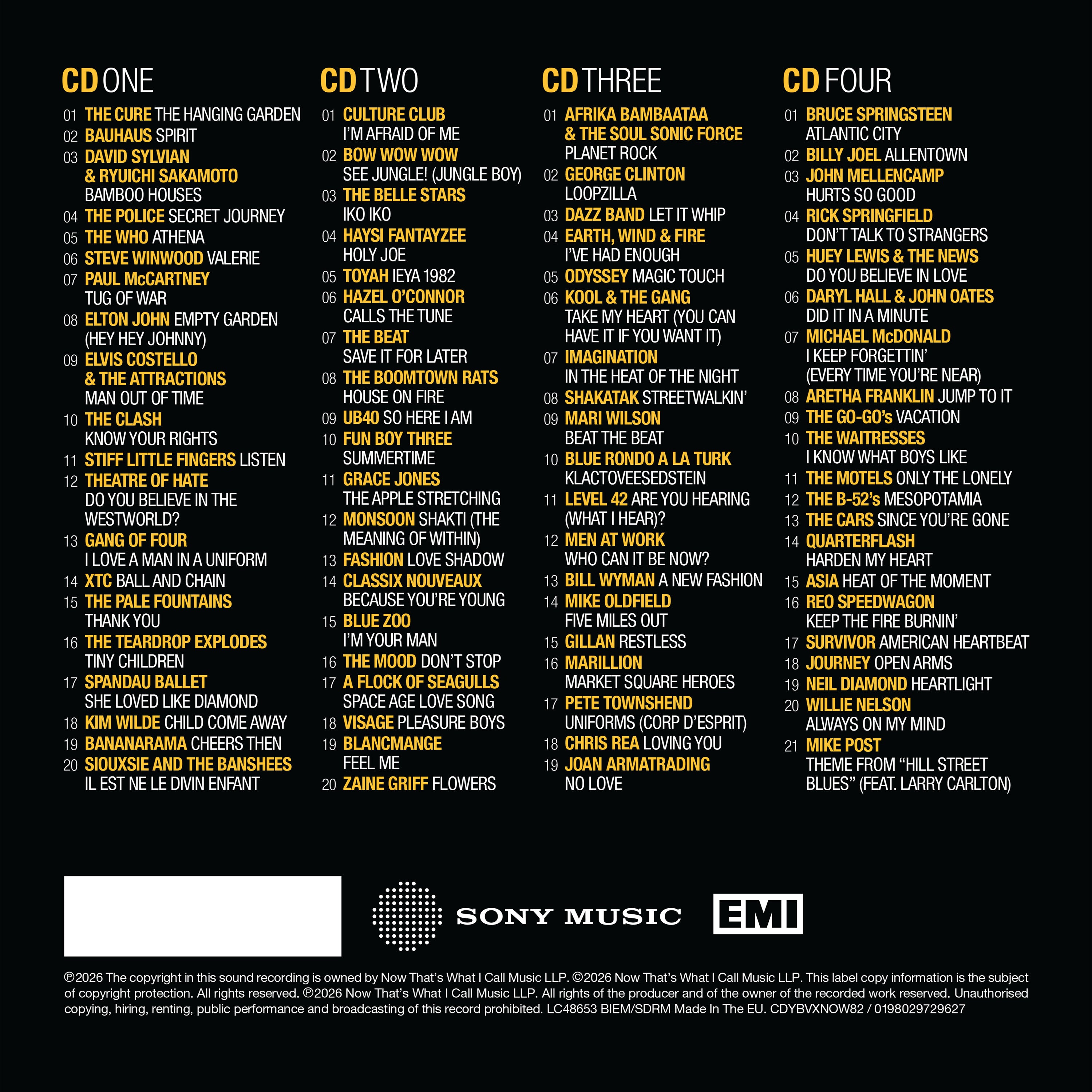 Various Artists - NOW Yearbook - THE VAULT: 1982 (Special Edition 4CD)