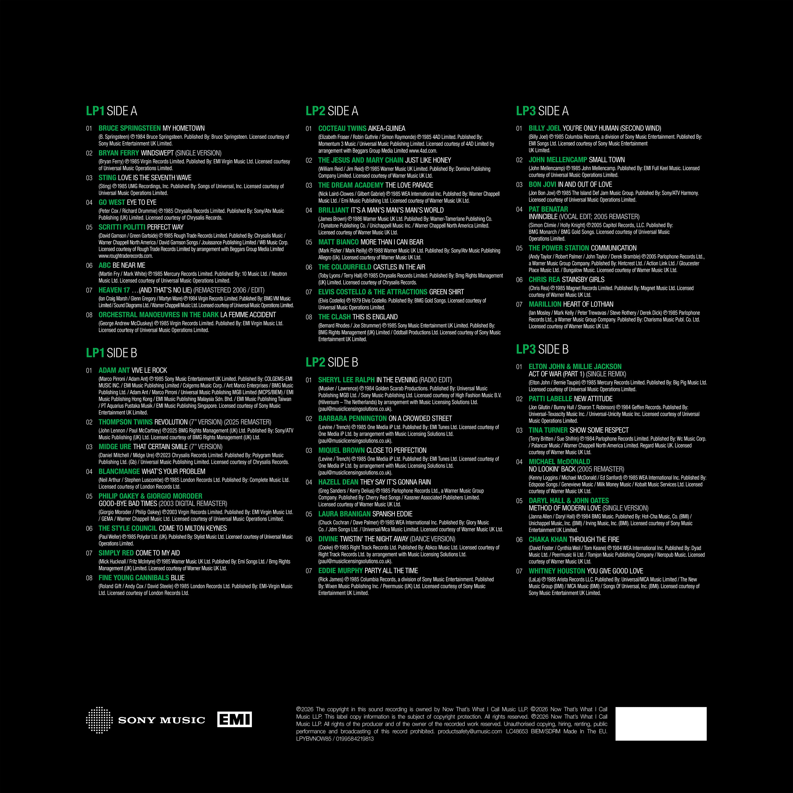 Various Artists - NOW Yearbook – THE VAULT: 1985 (3LP)