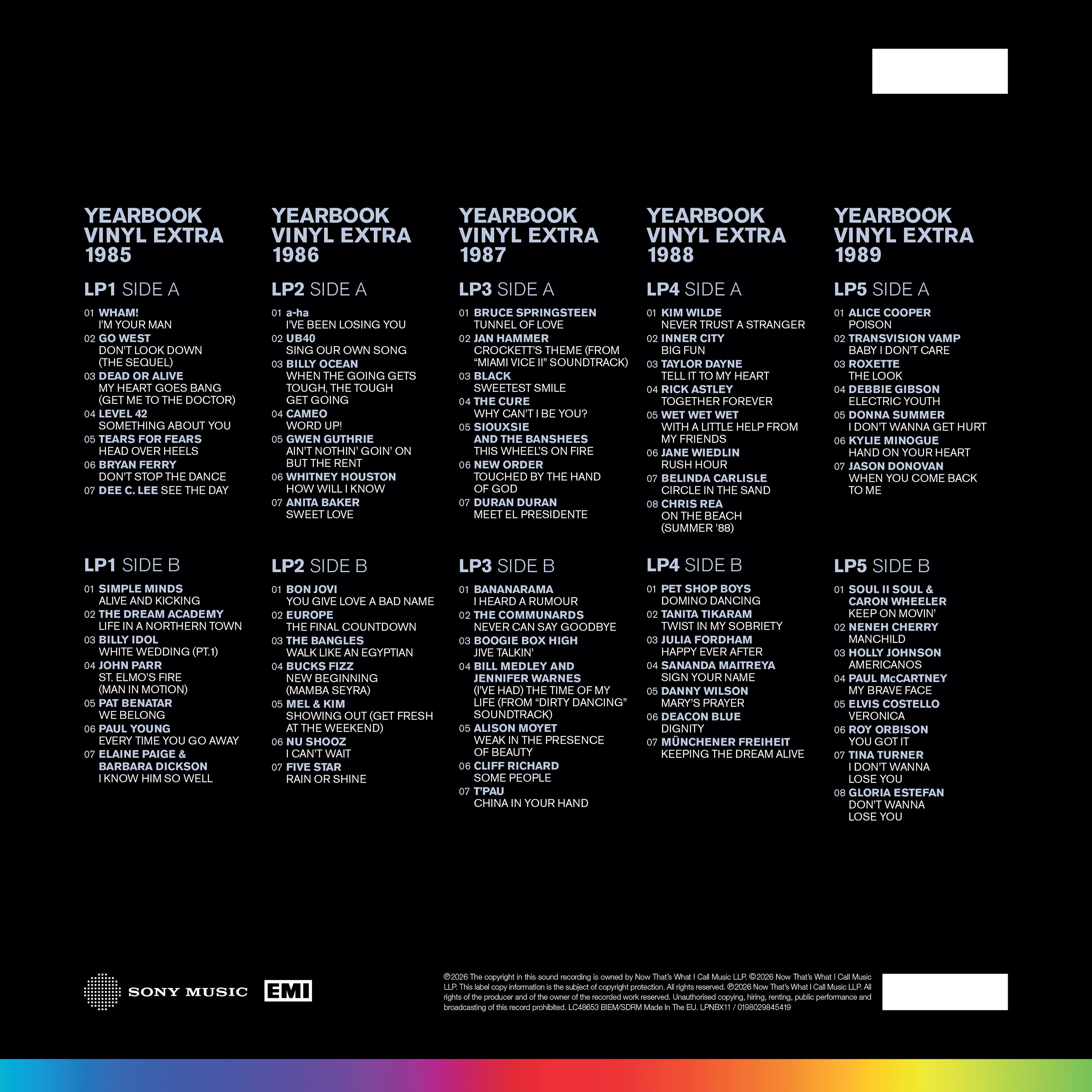 Various Artists - NOW - Yearbook 1985-1989: Vinyl Extra (5LP)