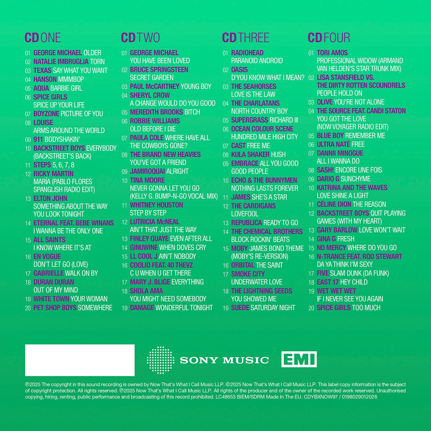 Various Artists - NOW – Yearbook 1997 (Special Edition 4CD)