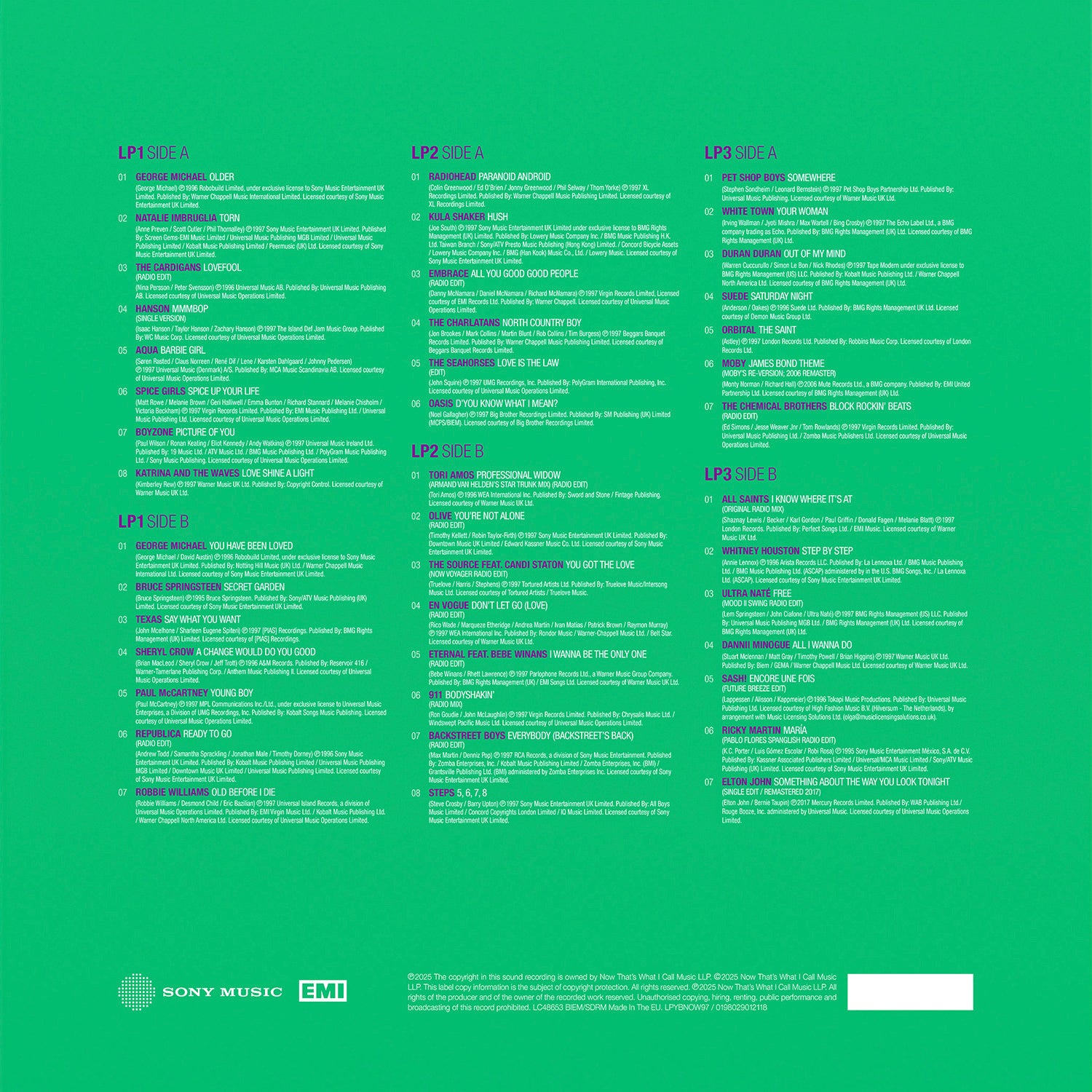 Various Artists - NOW – Yearbook 1997 (3LP)