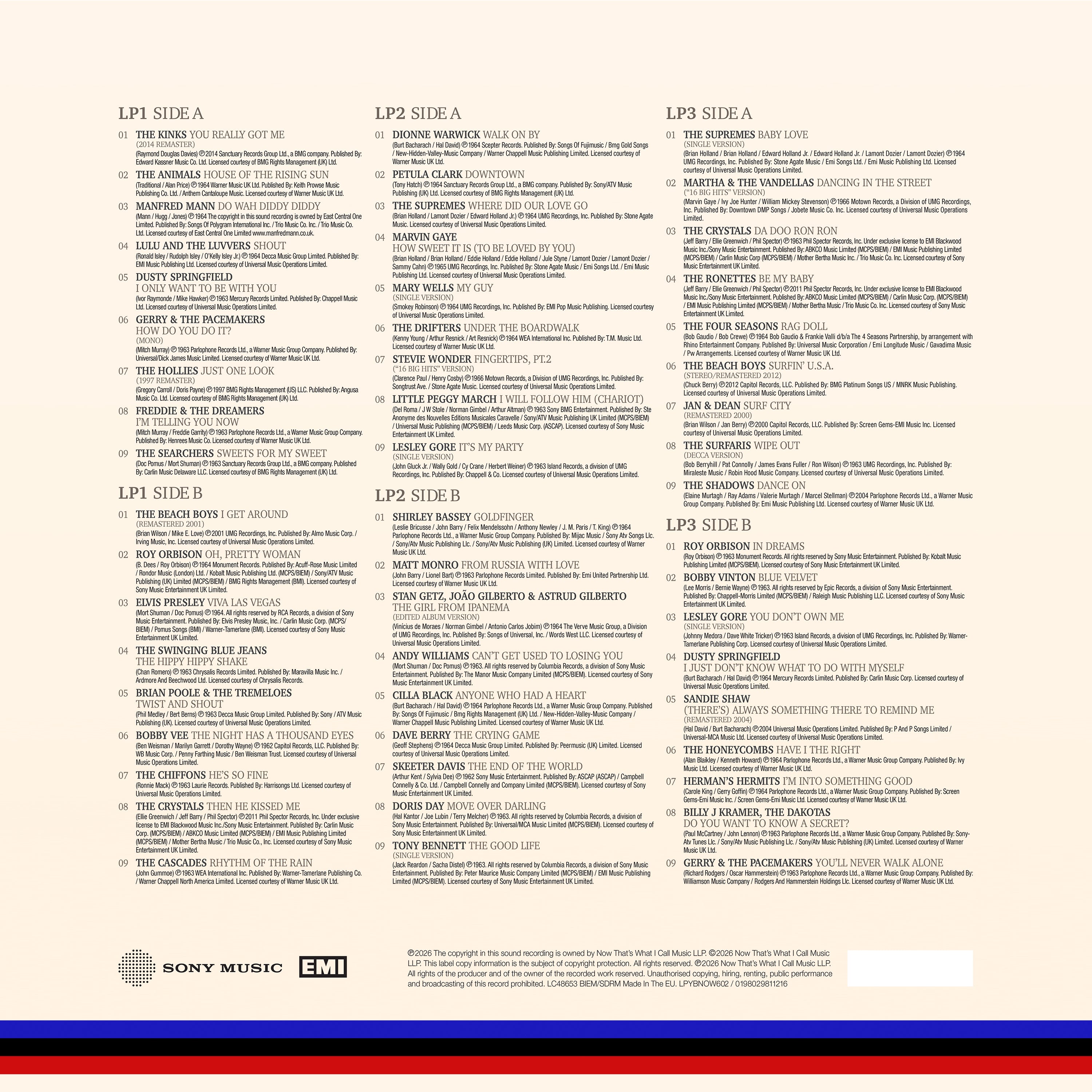 Various Artists - NOW Yearbook Presents - The 60s - Volume 2: 1963-1964 (3LP)