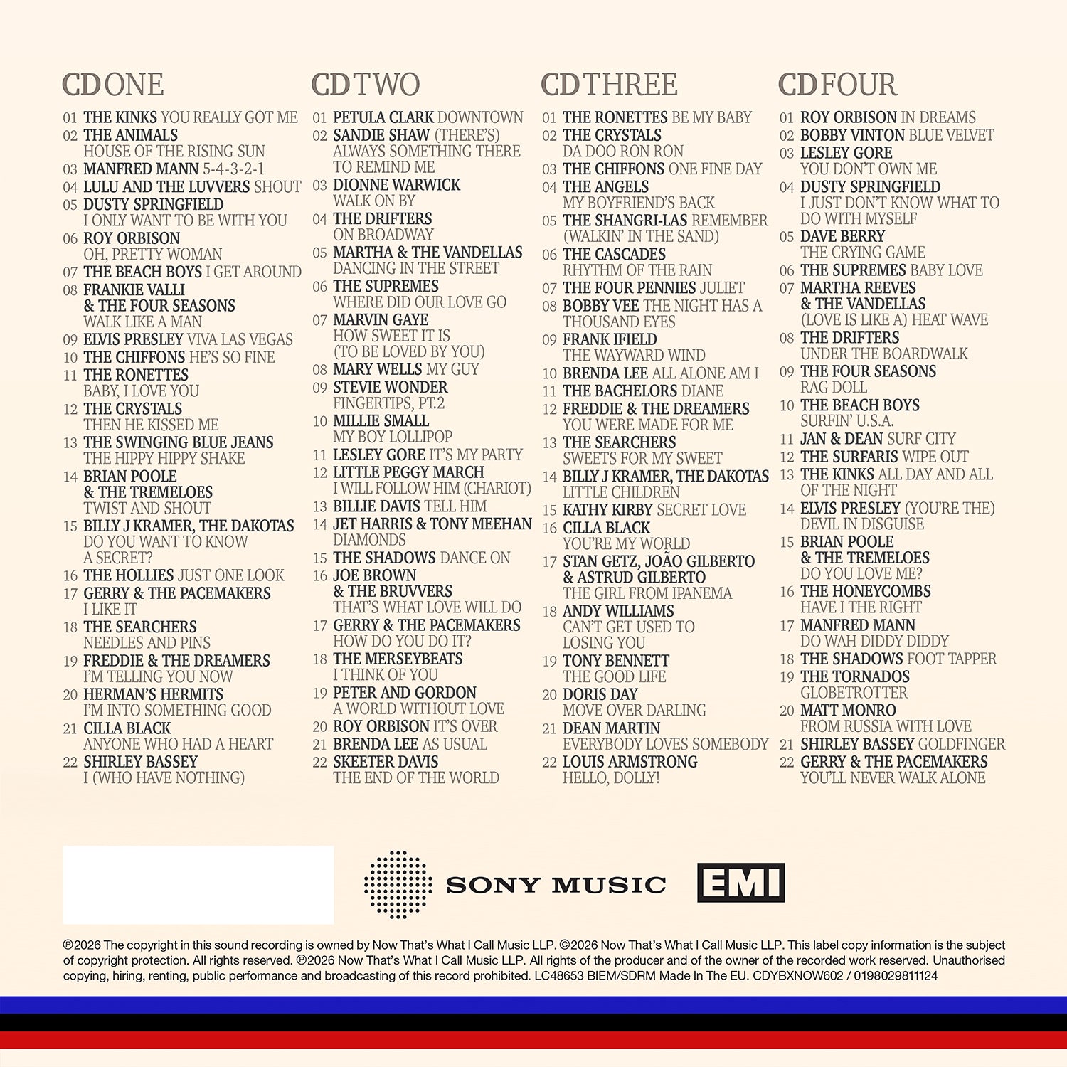 Various Artists - NOW Yearbook Presents - The 60s - Volume 2: 1963-1964 (Special Edition 4CD)