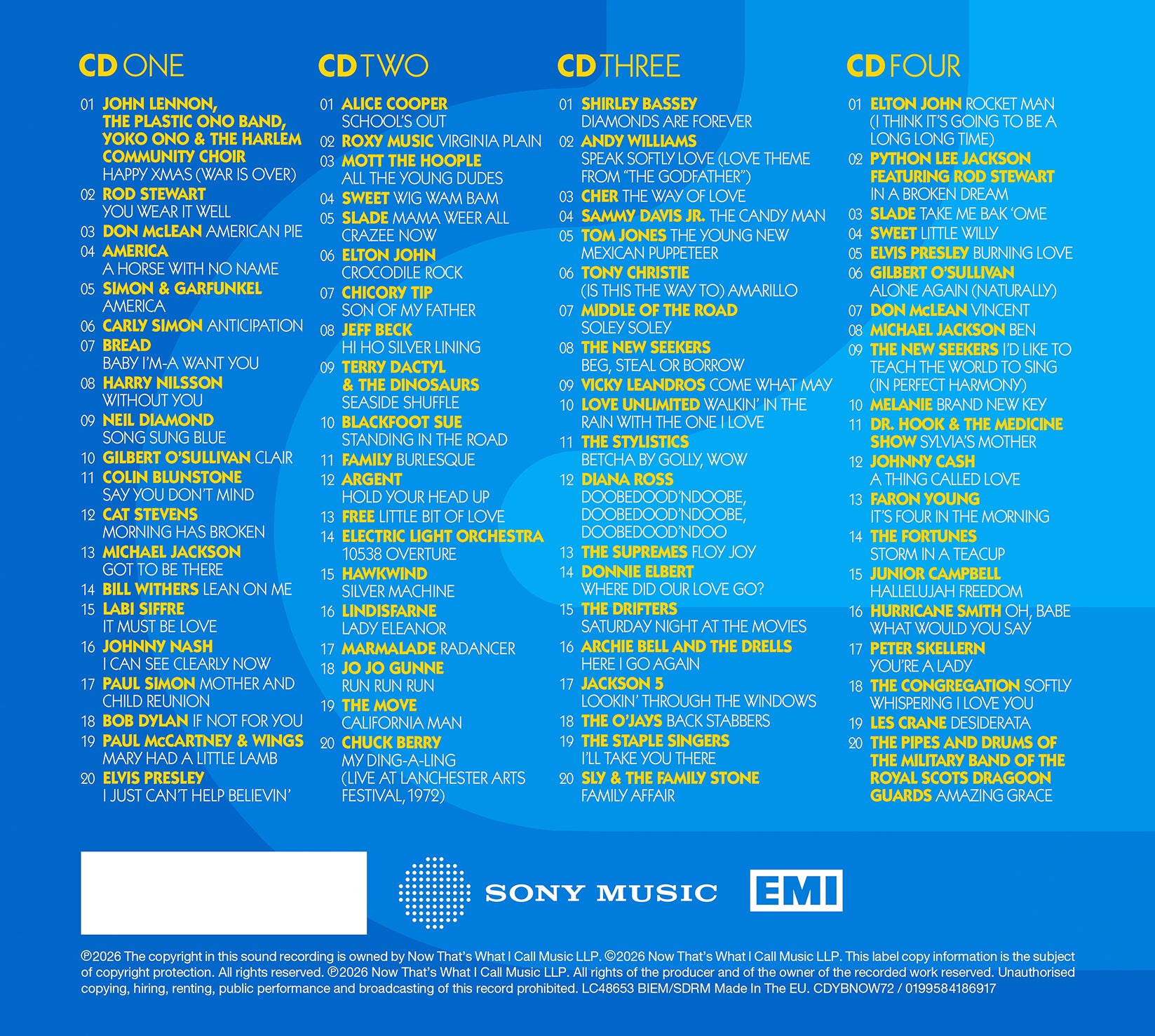 Various Artists - NOW – Yearbook 1972 (4CD)